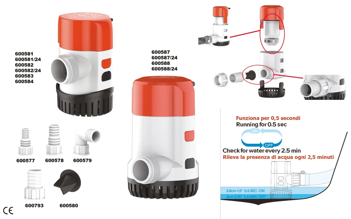 BILGE PUMP 24V 2000