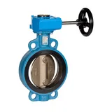 BUTTERFLY VALVE CENTRING LUGS ALUMINIUM BRONZE WITH GEARBOX CAST IRON TYPE APPROVAL LLOYD'S DN350 NBR PN16