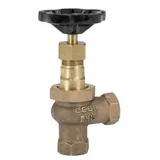 GLOBE VALVE RIGHT ANGLE BRONZE F/F DN32 FIXED DISC PN16