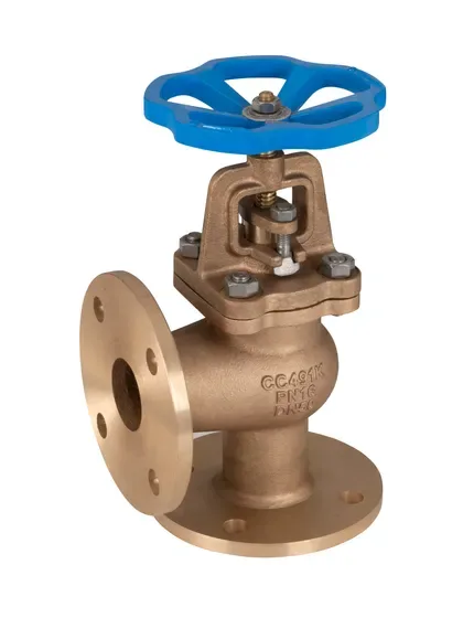 ROBINET À SOUPAPE ANGLE DROIT À BRIDES BRONZE DN50 SDNR PN16