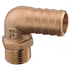 ELBOW M BARBED A 90° BRASS