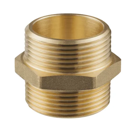 NIPPLE STRAIGHT M/M BRASS DN10 - 3/8" PN40