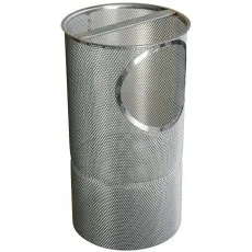 PANIER EN ACIER INOX AVEC ANODE ZINC Ø250 X H485 - 8"