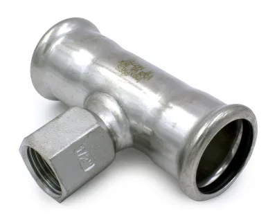 Tee threaded stainless steel