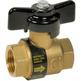 BALL VALVE BALLSTOP HANDLE BUTTERFLY DN15 - 1/2" PN16 FEMALE/FEMALE
