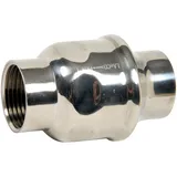 CLAPET NON RETOUR À DISQUE INOX 316 DN10 - 3/8" PN16 FEMELLE/FEMELLE