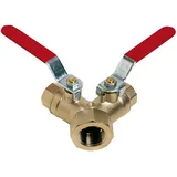 3-WAY BALL VALVE EN Y BRASS 1/2" - 2X3/8" PN16 F/F/F