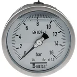 Manomètre tout inox raccord axial Ø100