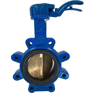 VANNE PAPILLON SYLAX2 H51 FONTE FGS/BRONZE ALUMINIUM LUG NBR POIGNÉE DN80 - 3" PN10/16