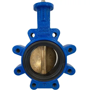 VANNE PAPILLON SYLAX2 BV FONTE FGS/BRONZE ALUMINIUM LUG NBR AXE NU