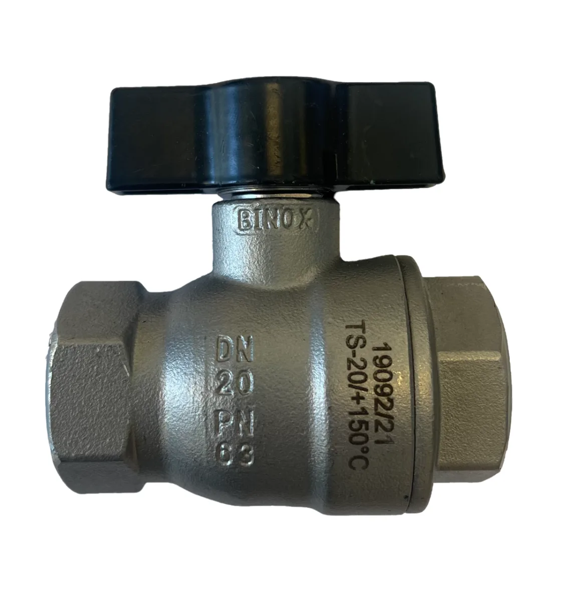 BALL VALVE ALBA F/F STAINLESS STEEL HANDLE BUTTERFLY DN20 - 3/4" PN100