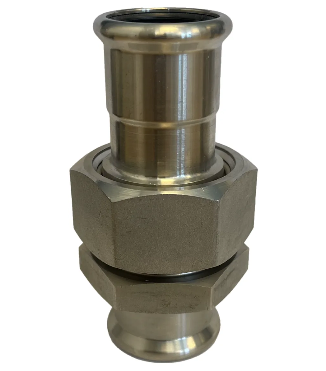PRESS-FIT UNION STAINLESS STEEL 22