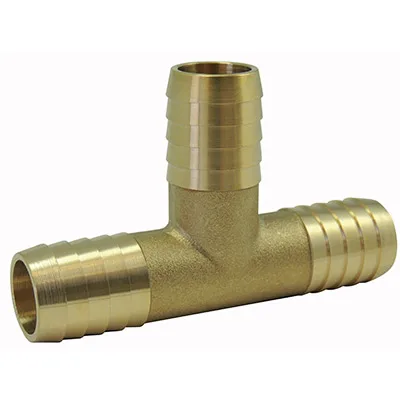 TEE BARBED BRASS FOR HOSE