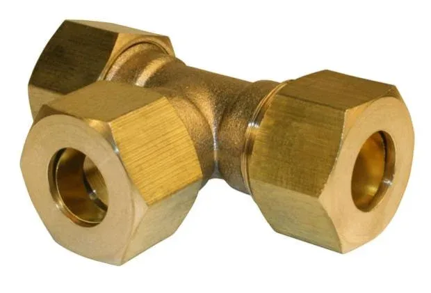 FITTING TEE OLIVE BRASS F/F/F 15MM