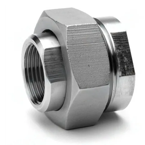 RACCORDS UNIONS À RACCORD UNION INOX 316 USINÉ À JOINT PLAT F/F DN40 - 1"1/2