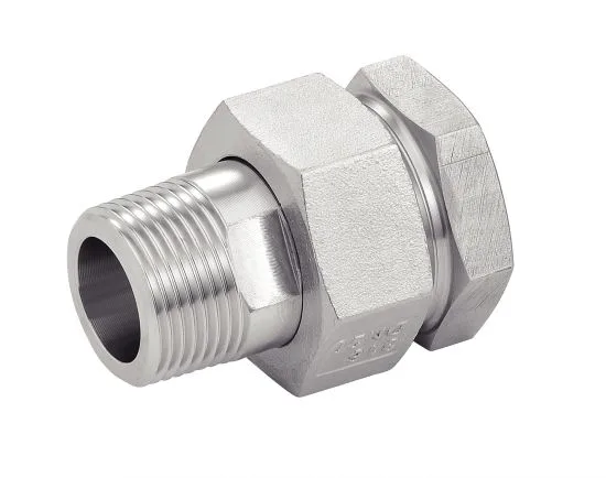 RACCORDS UNIONS À JOINTS PLATS USINÉS MÂLES / FEMELLES 2" GAZ/BSP INOX 316L