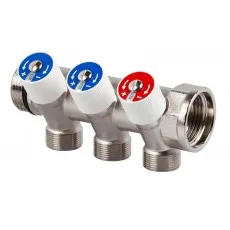 MANIFOLD WITH VALVES 3 A 4 VOIES 3/4" X 1/2"