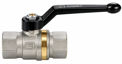 Vanne à sphère Comet laiton F/F poignée aluminium DN40 - 1"1/2 PN40