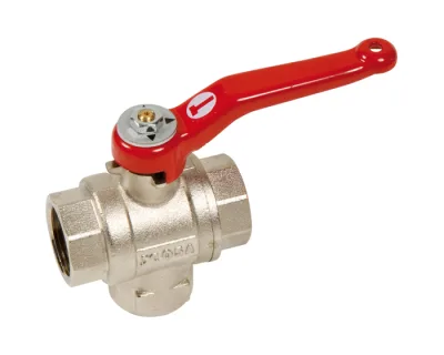3-WAY BALL VALVE BRASS PN25 TAPPED