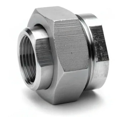 RACCORD UNION INOX 316 USINÉ À JOINT PLAT F/F DN20 - 3/4"
