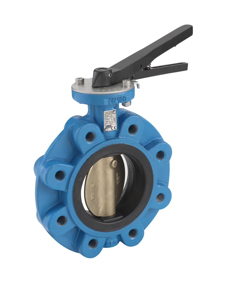 BUTTERFLY VALVE TAPPED ALUMINIUM BRONZE NBR HANDLE BARE DN150/PN16