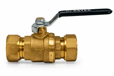 Vanne à sphère compression Isis laiton DZR F/F poignée acier