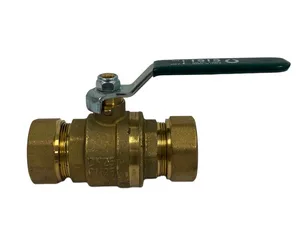 BALL VALVE COMPRESSION ISIS BRASS DZR F/F HANDLE STEEL DN20 - 3/4" PN40