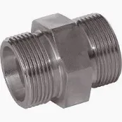 UNION DOUBLE NUE INOX Ø18 / Ø18 L