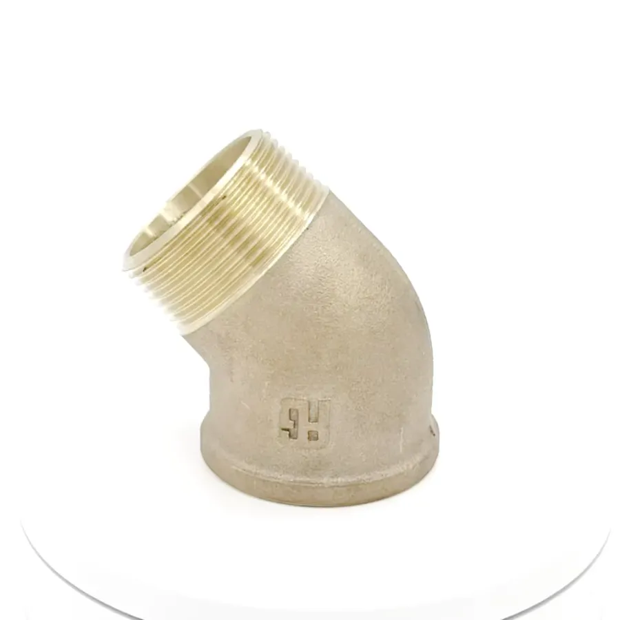 COUDE 45° M/F BRONZE DN10 - 3/8" PN40 — vue 360°